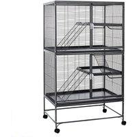 Little Friends Metal Aventura Metal Rat Ferret Chinchilla Cage, Grey
