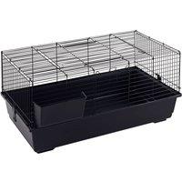 Little Friends Rabbit 100cm Indoor Rabbit/Guinea Pig Cage - Black/blue, Multi
