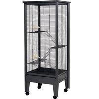 Little Friends All Metal Chew Proof Tall Chinchilla Cage Grey