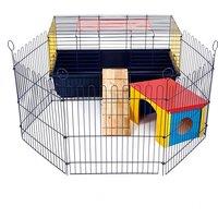 Little Friends Indoor Rabbit/Guinea Pig 80cm Cage with Run, Multi