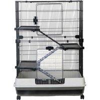Little Friends Chatsworth Double 80cm Small Animal Rat Cage - Grey/White, Grey