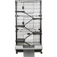 Little Friends Chatsworth Triple 80cm Small Animal Rat Cage - Grey/White, Grey