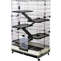 Little Friends Windsor Triple 100cm Small Animal Rat Cage - Grey/White, Grey