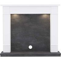 Be Modern Cheshire Timber Inglenook Surround In Ash White Grey Slate, Multi