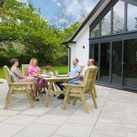 Zest Freya 6 Seater Dining Set, Brown