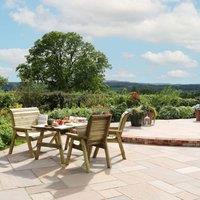 Zest Freya 4 Seater Dining Set, Brown