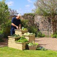 Zest 4 Tier Raised Bed, Brown