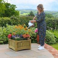 Zest Chelsea Square Planter, Brown