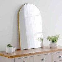 Yearn Mirrors Yearn Minimal Arch Mirror Gold 75 X 50cm, Gold