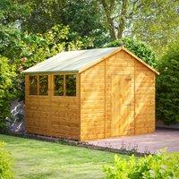 Power 8x10 Apex Shed, Brown