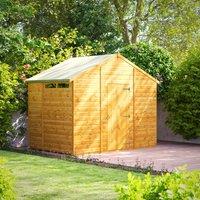 Power 6x10 Security Apex Shed, Brown