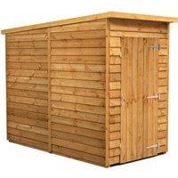 Power 4x8 Overlap Pent No Window Shed, Brown