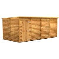 Power 16x8 Overlap Pent No Window Shed, Brown