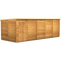Power 20x8 Overlap Pent No Window Shed, Brown