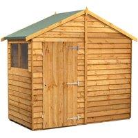 Power 4x8 Overlap Apex Shed, Brown