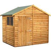 Power 6x8 Overlap Apex Shed, Brown