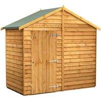 Power 4x8 Overlap Apex No Window Shed, Brown