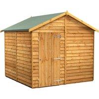 Power 8x8 Overlap Apex No Window Shed, Brown