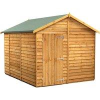 Power 10x8 Overlap Apex No Window Shed, Brown