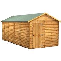 Power 18x8 Overlap Apex No Window Shed, Brown