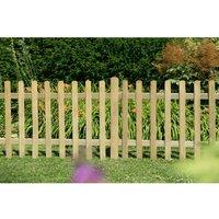 Forest Garden 6ft x 3ft (1.83m x 0.9m) Pressure Treated Ultima Pale Picket Fence Panel, Brown