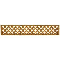Forest Garden Diamond Lattice Fence Topper - 183 x 30cm, Brown