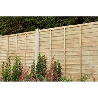 Forest Garden 6ft x 5ft (1.83m x 1.52m) Pressure Treated Superlap Fence Panel, Brown