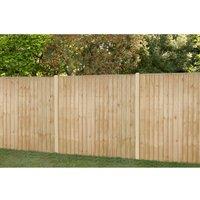 Forest Garden 6ft x 5'6ft (1.83m x 1.68m) Pressure Treated Closedboard Fence Panel, Brown