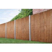 Forest Garden 6ft x 5ft (1.83m x 1.54m) Closedboard Fence Panel, Brown
