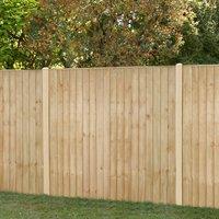 Forest Garden 6ft x 5ft (1.83m x 1.54m) Pressure Treated Closedboard Fence Panel, Brown