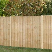 Forest Garden 6ft x 6ft (1.83m x 1.85m) Pressure Treated Closedboard Fence Panel, Brown