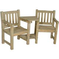 Forest Garden Harvington Love Seat, Brown