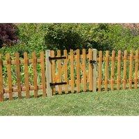Forest Garden Grooved Pale Gate 3ft (0.90m High), Brown