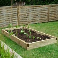 Forest Garden Caledonian Large Raised Bed 90 x 180cm, Brown
