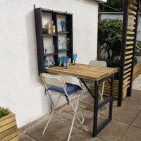 Forest Garden Fold Down Wall Garden Bar, Brown