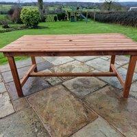 Churnet Valley Garden Furniture Churnet Valley Outdoor 179.5cm Table, Brown