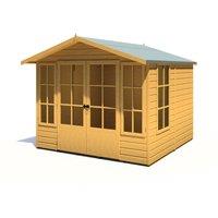 Shire Delmora 8 ft x 8 ft Summerhouse, Brown