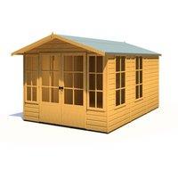 Shire Delmora 8 ft x 12 ft Summerhouse, Brown