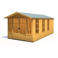 Shire Delmora 8 ft x 16 ft Summerhouse, Brown