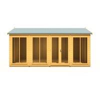 Shire Mayfield 16 ft x 8 ft Summerhouse, Brown