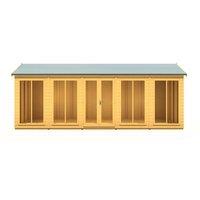 Shire Mayfield 20 ft x 6 ft Summerhouse, Brown
