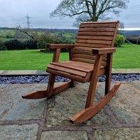 Churnet Valley Garden Furniture Churnet Valley Outdoor Rocking Chair, Brown