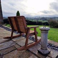 Churnet Valley Garden Furniture Churnet Valley Outdoor Rocking Bench, Brown