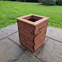 Churnet Valley Garden Furniture Churnet Valley Tall Square Planter (H52 X W39 X D39cm), Brown