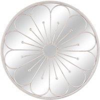 Suntime 80cm White Flower Mirror, White