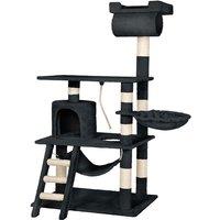 Tectake Cat Tree Scratching Post Stokeley, Black