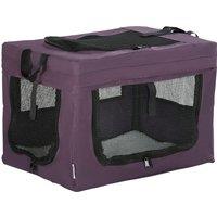 PawHut 48.5cm Foldable Pet Carrier w/ Cushion for Miniature Dogs - Purple, Purple