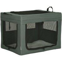 PawHut 69cm Foldable Pet Carrier for Small Dogs - Grey, Grey