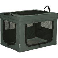 PawHut 60cm Foldable Small Dog Carrier w/Cushion - Grey, Grey