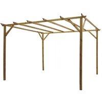Outdoor Living 3m x 3m Wooden Garden Pergola, Grey